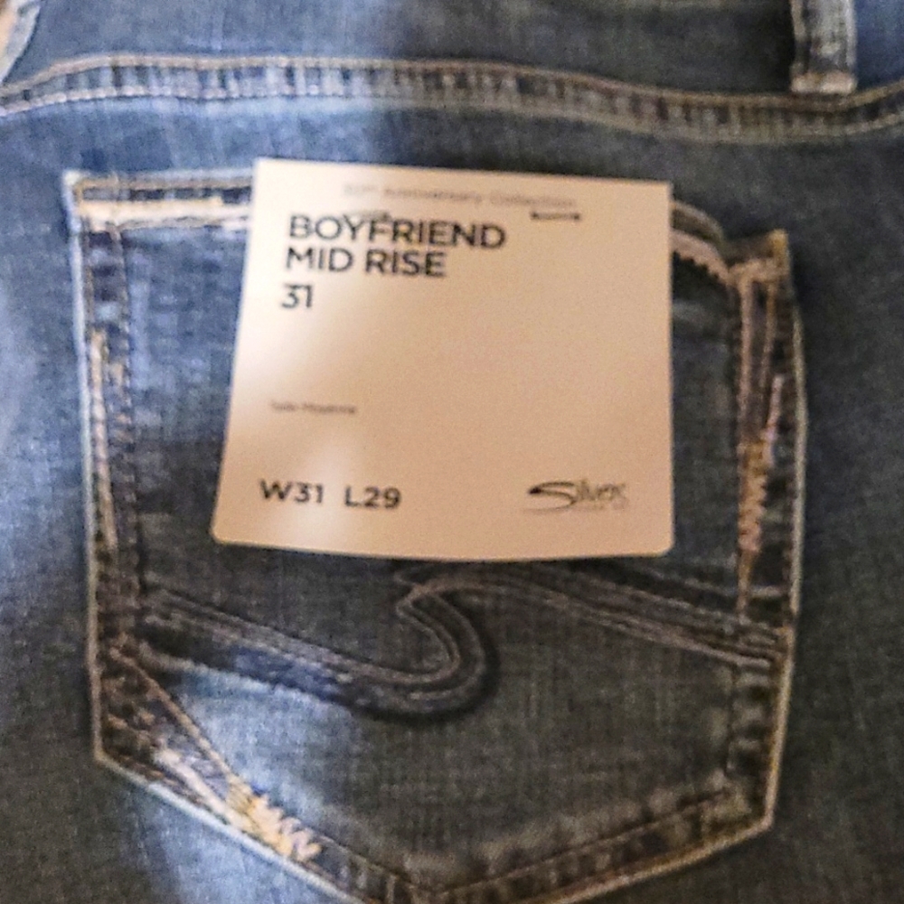 Silver Jeans Co. Boyfriend Mid Rise 30th Edition W31 L29